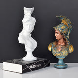 Showpiece Greek Athena Statue Pendant Desktop Figure Head Sculpture European Style
