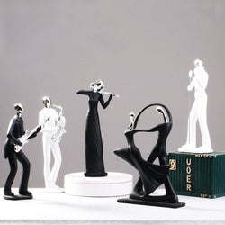 Concise Nordic Interior Music scene Figurines Decor/Sing Dance Violin Saxophone Showpiece