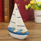 1PC Cute Mini Sailing Boat Model Nautical Home Decor