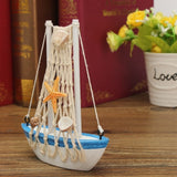 1PC Cute Mini Sailing Boat Model Nautical Home Decor