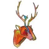 Animal Reindeer Head Wooden Wall Hanging For Living Room Bedroom Home Decor
