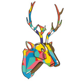 Animal Reindeer Head Wooden Wall Hanging For Living Room Bedroom Home Decor