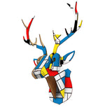Animal Reindeer Head Wooden Wall Hanging For Living Room Bedroom Home Decor