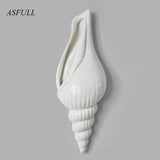 Simple Modern 3D Mural Flower Vase Modern Vase Conch Creative Background Wall Decoration Home